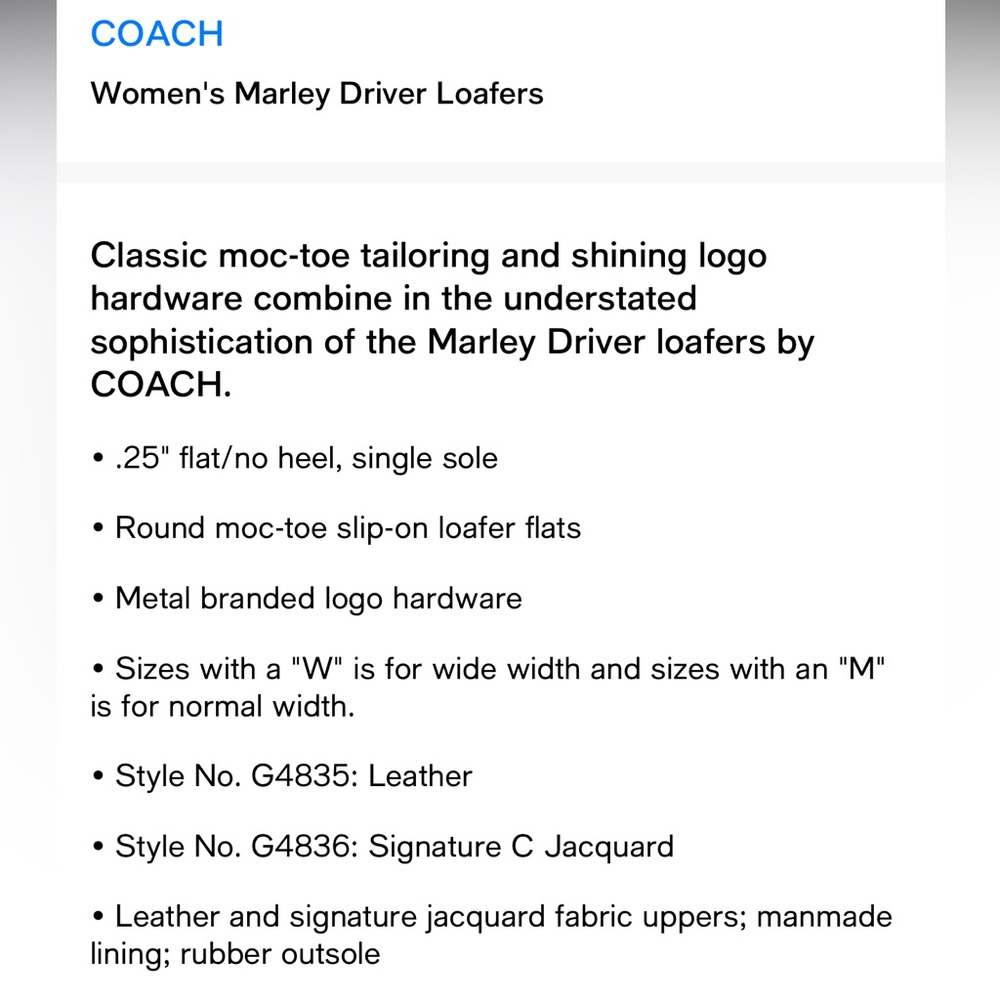 COACH Women's Marley Driver Loafers - Picture 4 of 7